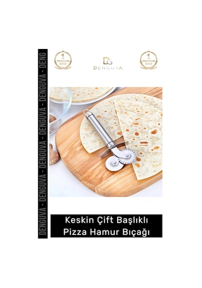 Hamurbıçağı Paslanmaz Çelik Keskin Profesyonel Mutfak Pratik Hamur Çift Başlıklı Pizza Hamur Bıçağı Çok Renkli