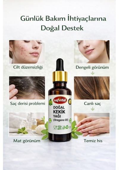 Safvital Kekik Yağı Bitkisel Bakım Yağı 20 Ml Cilt Saç Bakımı Günlük Kullanım Doğal Bakım Yağı
