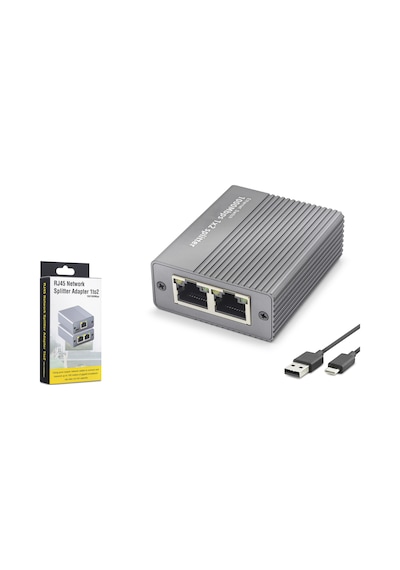 Hadron Hdx1412 Gigabit Ethernet Switch 3 Port Type C Güç Girişli Gri