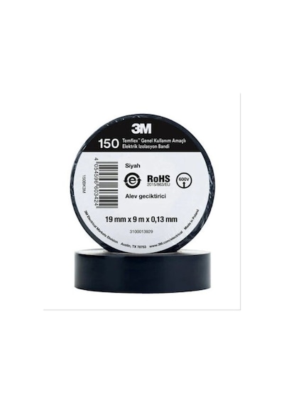 3m Elektrik Kablo Bandı Siyah