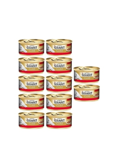 Gourmet Gold Parça Etli, Sığır Etli Yaş Kedi Konservesi 85 Gr 12 Adet