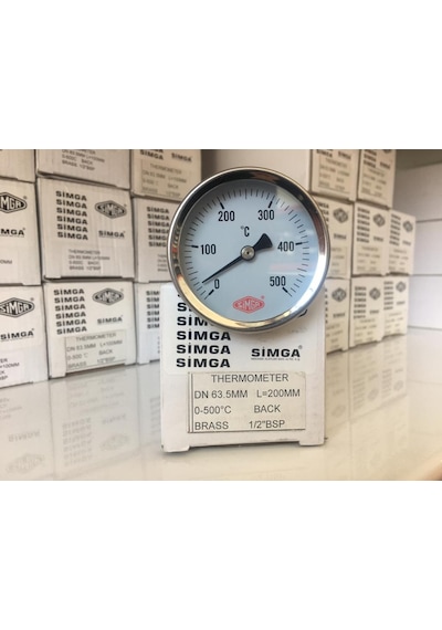 Simga 63 Mm 500 Derecec Taş Fırın Termometresi 20 Cm Boylu