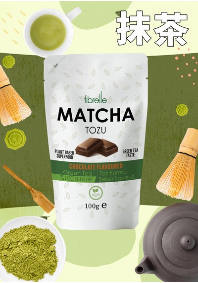 Fibrelle Matcha Çikolata Aromalı 100g