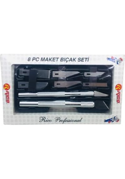 Rico Kk7001 Maket Bıçak Seti Yedek Bıçaklı 8 Parça