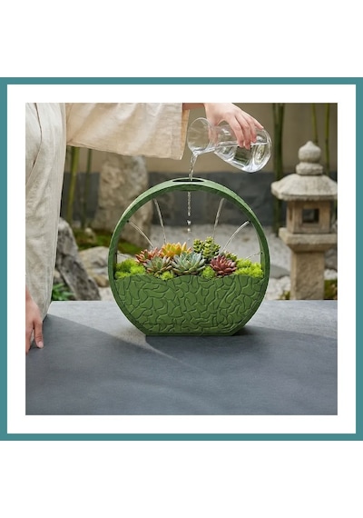 Trendexa 3d Baskı Self-watering Planter - Kendi Kendini Sulayan Saksı-yeşil Mac Standart