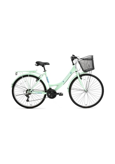 Bisan Lotus Kadın Şehir Bisikleti 34cm V 24 Jant 21 Vites Mint Yeşil Beyaz Yeşil