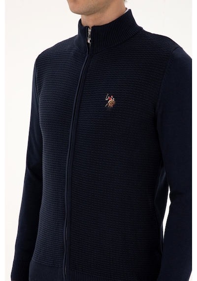 U.S. Polo Assn. Erkek Triko Hırka Pamuk 2227188 Lacivert
