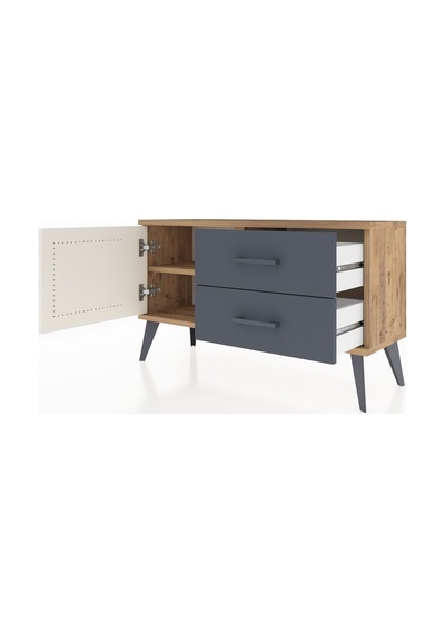 Arges Şifonyer Tek Raflı 2 Çekmeceli Tek Kapaklı 88x30x48 Çam-aytaşı/antrasit Aytaşı/antrasit Arges Şifonyer Tek Raflı 2 Çekmeceli Tek Kapaklı 88x30x48 Çam-aytaşı/antrasit Aytaşı/antrasit