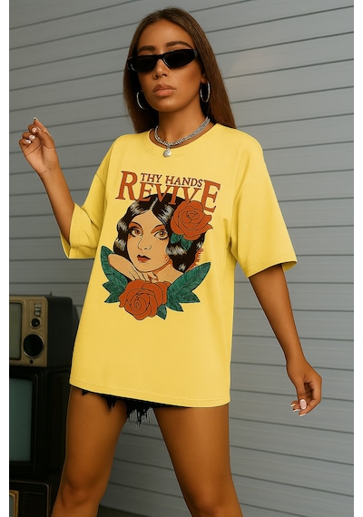 Sepette 6 Ve Üzeri Alımlarda 1 Tişört Hediyedir - Unisex Mane Baskılı Tshirt Sari Sepette 6 Ve Üzeri Alımlarda 1 Tişört Hediyedir - Unisex Mane Baskılı Tshirt Sari