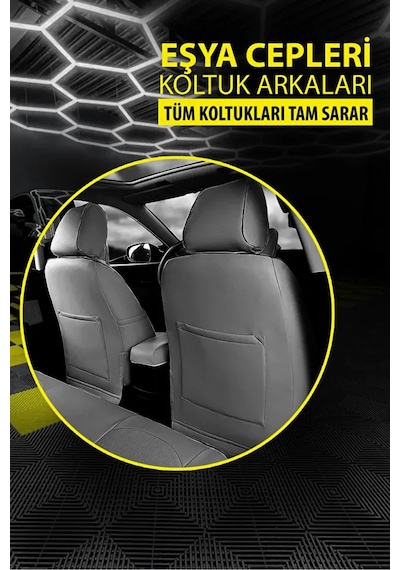Volkswagen Jetta 1.2 Tsi Bmt 105 Comfortline Dsg 2016 Uyumlu Tay Tüyü Serisi Füme Oto Kılıfı Tam Set