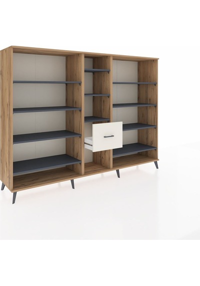 Hyperion Dolap 11 Raflı 3 Çekmeceli 220x44x163 Çam-antrasit/ayta Çam-antrasit/aytaşı Hyperion Dolap 11 Raflı 3 Çekmeceli 220x44x163 Çam-antrasit/ayta Çam-antrasit/aytaşı