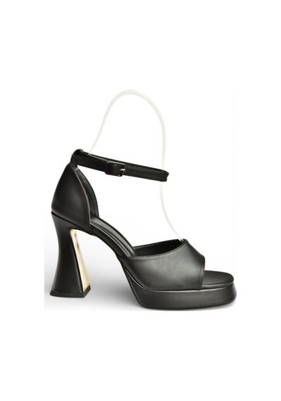 Fox Shoes Y404850209 Siyah Kalın Topuklu Kadın Ayakkabı Siyah