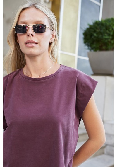 Jument Kadın Modal İpeksi Likralı Kumaş Geniş Sıfır Yaka Düşük Omuzlu T-shirt Bluz-bordo Bordo Jument Kadın Modal İpeksi Likralı Kumaş Geniş Sıfır Yaka Düşük Omuzlu T-shirt Bluz-bordo Bordo