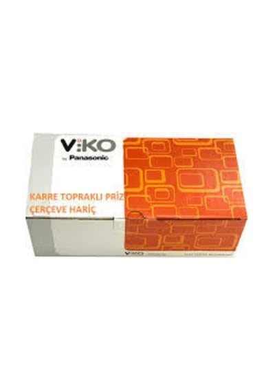 Viko Beyaz Kare 12'li Topraklı Çerçeveli Priz