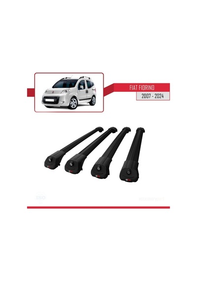 Fiat Fiorino 2007 Ve Sonrası İle Uyumlu Ace-1 Ara Atkı Tavan Barı Siyah 4 Adet Bar