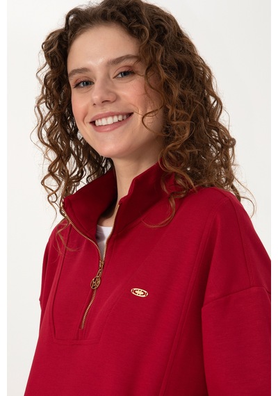 U.S. Polo Assn. U.s. Polo Assn. Kadın Sweatshirt 50314221-vr104 Koyu Frambuaz/dark Raspberry