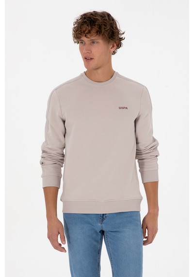 U.S. Polo Assn. Erkek Regular Fit Bisiklet Yaka Taş Sweatshirt 50315598-VR049