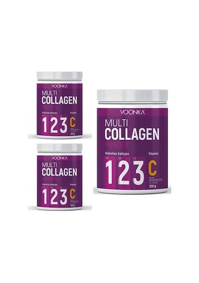 Voonka Multi Collagen Powder 300 Gr 3 Adet