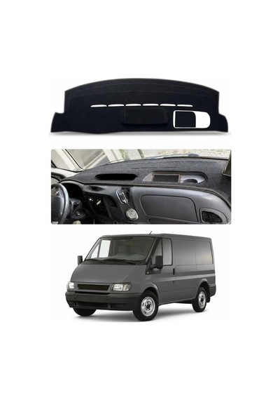 Ford - Transit 2000-2013 Uyumlu Torpido Koruma Kılıfı - Gri Şeritli