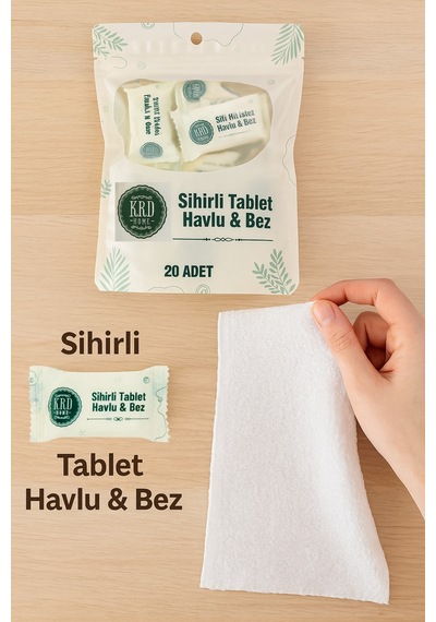 Sihirli Tablet Havlu & Bez 20 Li Kompakt Tek Kullanımlık Temizlik Bezi 24x30 Cm - 716262967 Diğer