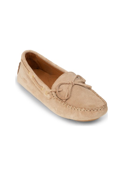 Deery Kadın Hakiki Süet Bej Loafer Ayakkabı - Dl505zbejc01