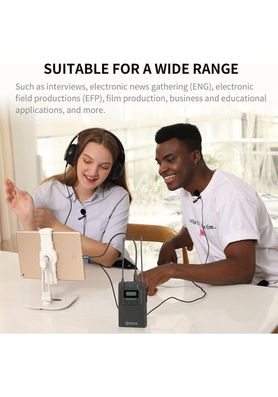 By-wm8 Pro-k2 Uhf Çift Kanallı Kablosuz Mikrofon Sistemi