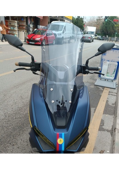 Motocam Rks Vieste 249 Ön Cam 2022-2026 Model 75cm Füme Renkli 4mm Uzun