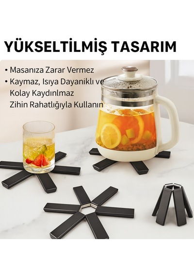 Katlanabilir Isıya Dayanıklı Masa Üstü Nihale Pratik Ve Şık Tasarım Silikon Diğer