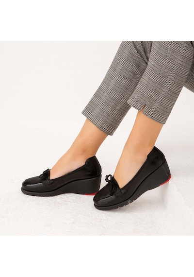 Relax Anatomic Kadın Hakiki Deri Siyah Comfort Ayakkabı 611 F2310-31218 Byn Ayk Y22 Black Siyah