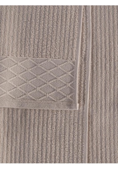Cumba %100 Pamuk 3 Lü Havlu Takımı - 30x50, 50x90, 70x140 Bej