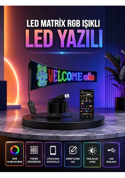 Northcity Şık Ve Fonksiyonel Rgb Led Panel Canlı Renk Yansımalı Işık Sistemi