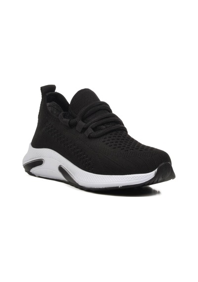 Siyah Hafif Unisex Çocuk Spor Ayakkabı Pına 151 F SİYAH-BEYAZ