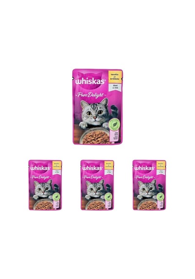 Pouch Pure Delight Jöle İçinde Tavuklu Yetişkin Kedi Konservesi 85 Gr 4 Paketi