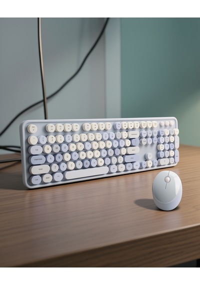 Kablosuz Klavye Mouse Seti Mavi Uczzzqw02klavyemouse-5 Optik