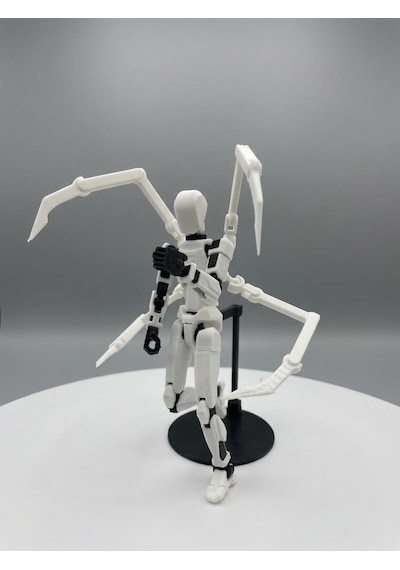 Md Design Dummy 13 V1.5 Spider Kollar Hareketli Aksiyon Figür Seti - Örümcek Robot Stand Hediyeli Örümcek adam