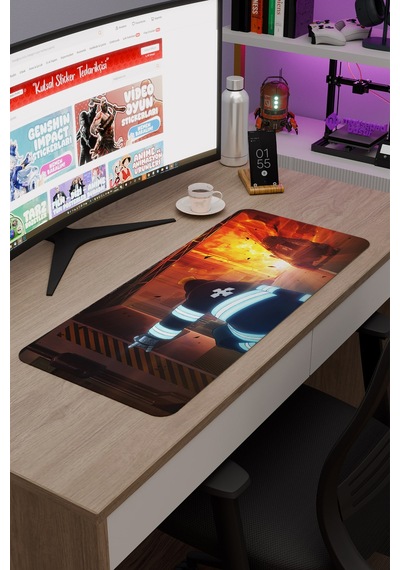 Fire Force Anime V1 - 70x30 Xl Gaming Kauçuk Kaymaz Taban Mouse Pad Fare Altlığı