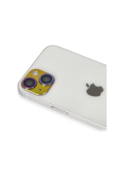 Apple iPhone  Uyumlu  13 Pers Alüminyum Kamera Lens - Rainbow Çok Renkli