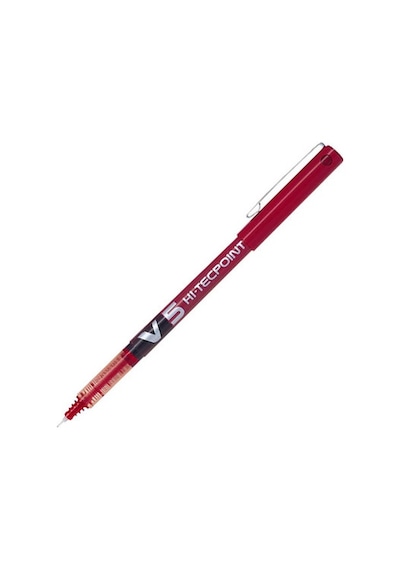 Pilot V5 Hi-Tecpoint Kırmızı Iğne Uçlu Roller Kalem