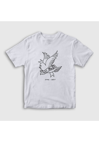 Presmono Unisex Çocuk Cry Baby Lil Peep T-shirt Beyaz