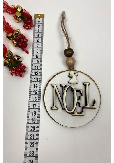 FdayAksesuar Parti Ürünleri Parti Süsleri Ahşap Noel Baskılı Yılbaşı Ağaç Süsü FRDY14194