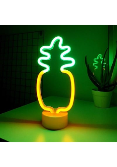 Ananas Çift Renk Işıklı Gece Lambası Çok Renkli