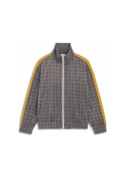 Amongst Few Şık La Veste Monogramme Kadife Spor Ceket - Yüksek Yaka Ve Ergonomik Tasarım Gri