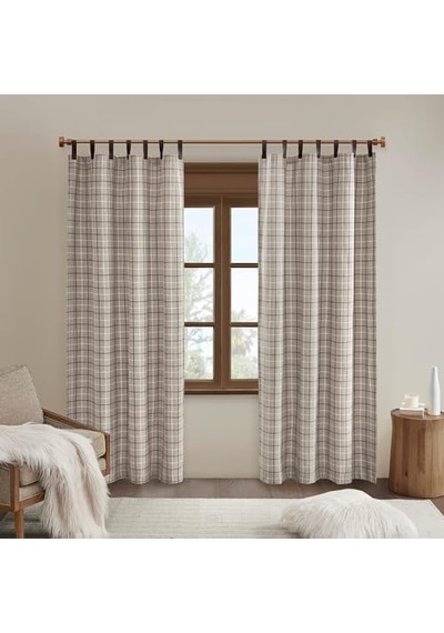 Park Anaheim Kabin Ekose Perde Penceresi, Isı Yalıtımlı Polar Astar, Oturma Odası Dekoru Yatak Odası İçin Işık Engelleyici Örtüsü, 1-tekli Panel Paketi, 50" X 84", Suni Deri Tab, Kahverengi 50 x 22 Park Anaheim Kabin Ekose Perde Penceresi, Isı Yalıtımlı Polar Astar, Oturma Odası Dekoru Yatak Odası İçin Işık Engelleyici Örtüsü, 1-tekli Panel Paketi, 50" X 84", Suni Deri Tab, Kahverengi 50 x 22
