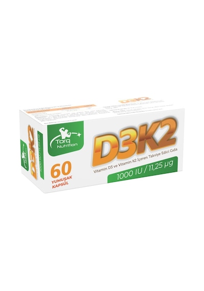 Torq Nutrition D3k2 1000 IU 11.25 Mcg 60 Yumuşak Kapsül