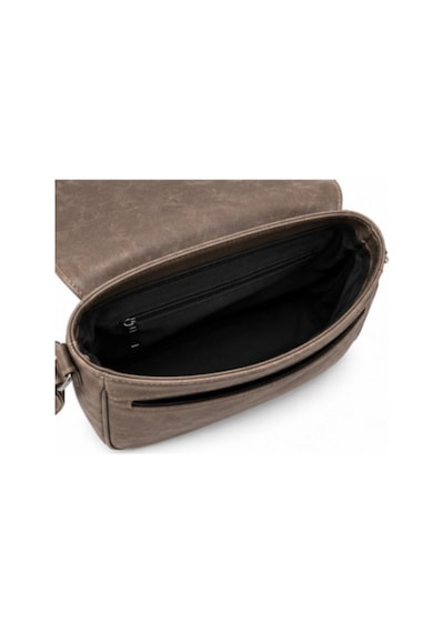 Levano Leather Hakiki Deri Kadın Omuz Çantası Kapaklı Günlük Kullanım Ayarlanabilir Askılı Çapraz Çanta Vizon