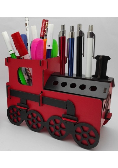 Ahşap Kalemlik Tren