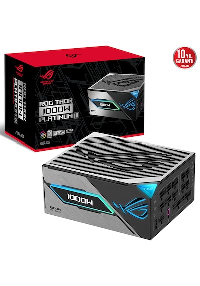 Asus Rog Thor 1000w Platınum Iıı 80 Plus Atx 3.1 10 Yıl Garanti