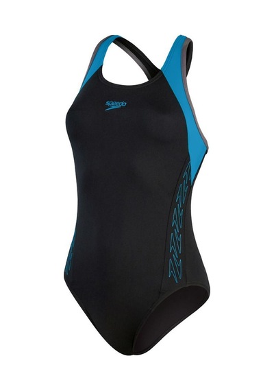 Speedo Hyperboom Flyback Kadın Yüzücü Mayosu Siyah