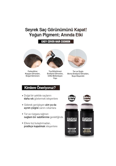 Dashu Daily Easy Cover Hair Cushion Black
