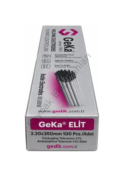 Geka Elit Rutil Kaynak Elektrod E6013 3,20x350 Mm - 1 Paket 100 Adet